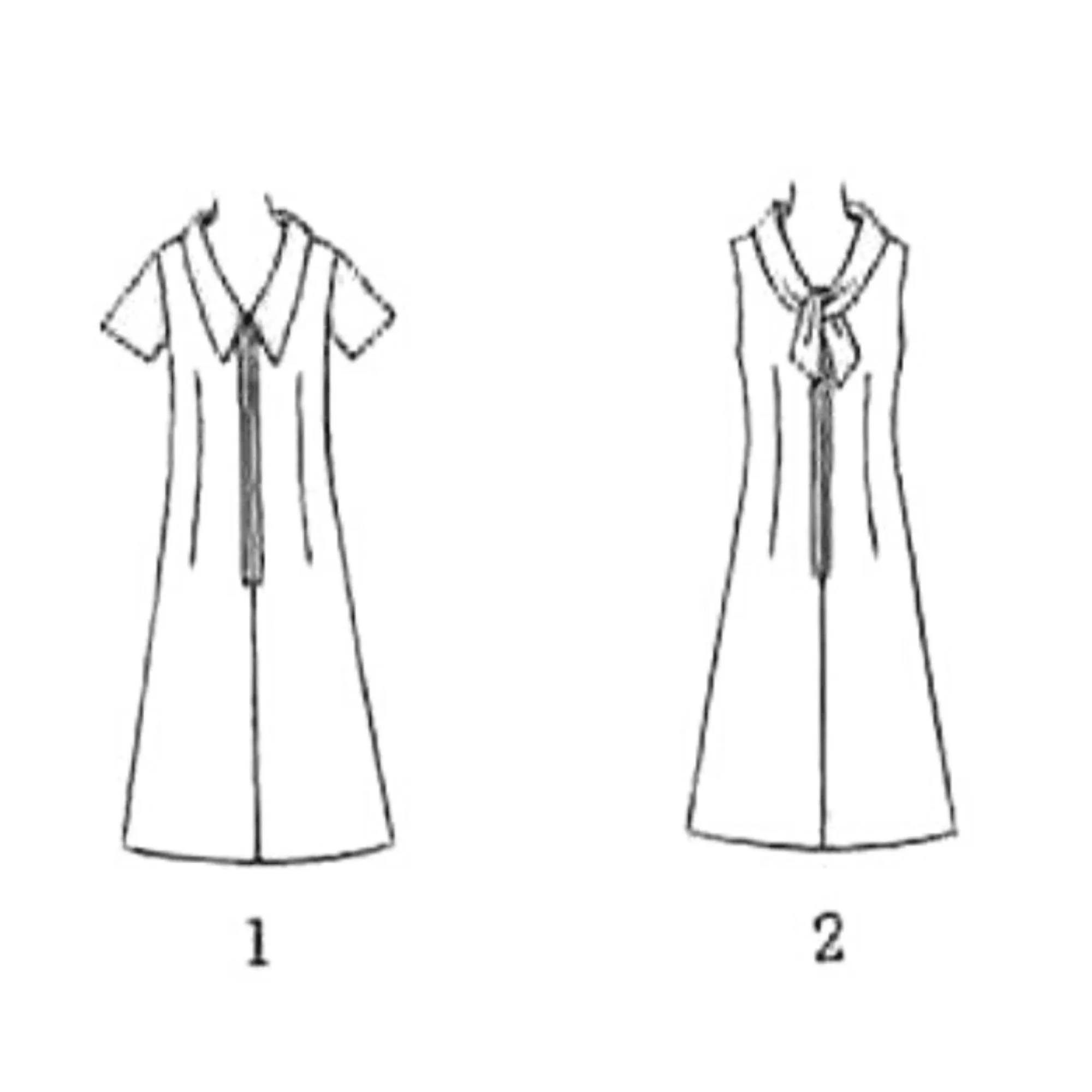 1960s Pattern: Mod A-Line, V-Back, Jiffy Dress 'Easy to Sew' - Multi-sizes