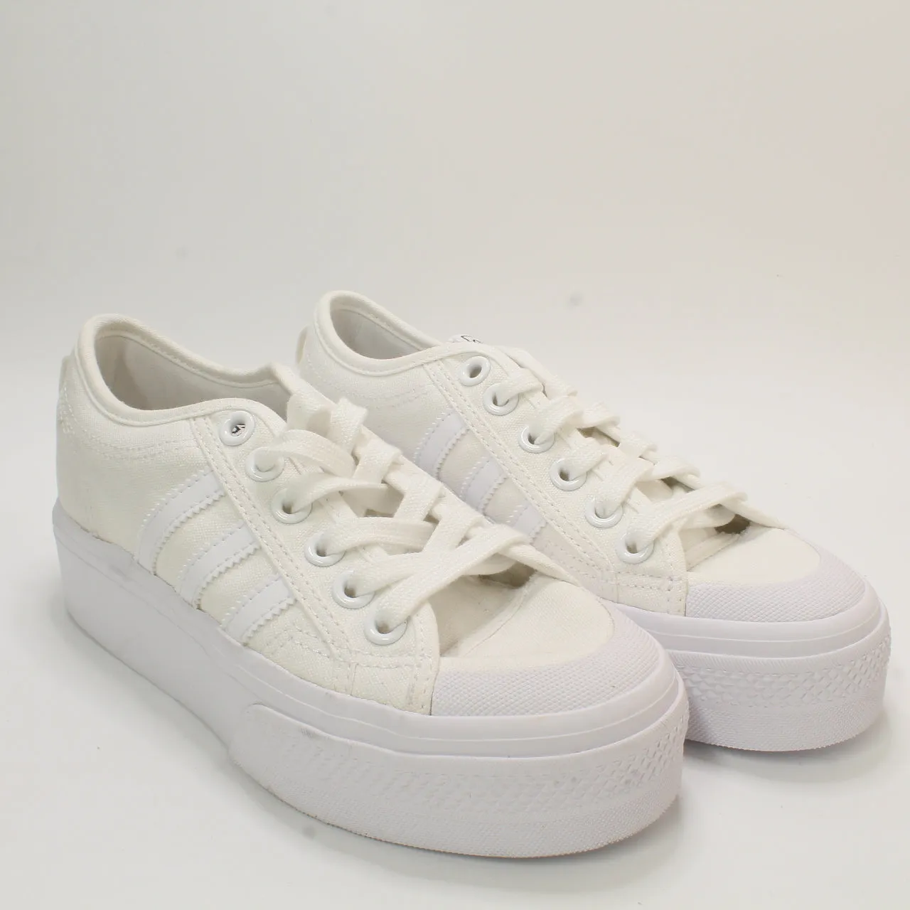 adidas Nizza Platform White White White Uk Size 4