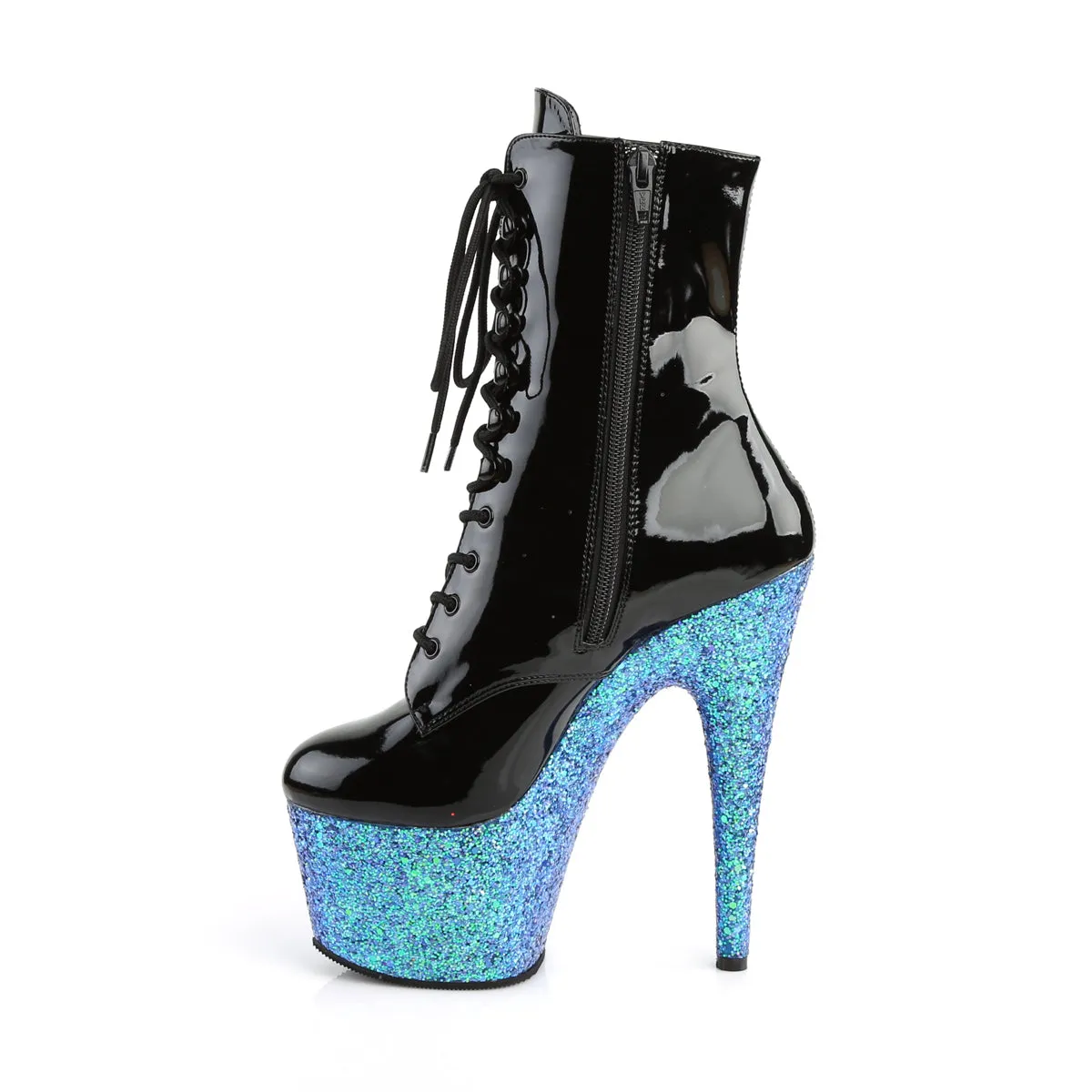 ADORE-1020LG Pleaser Black/Blue Sexy Platform Shoes (Pole Dancing Heels)