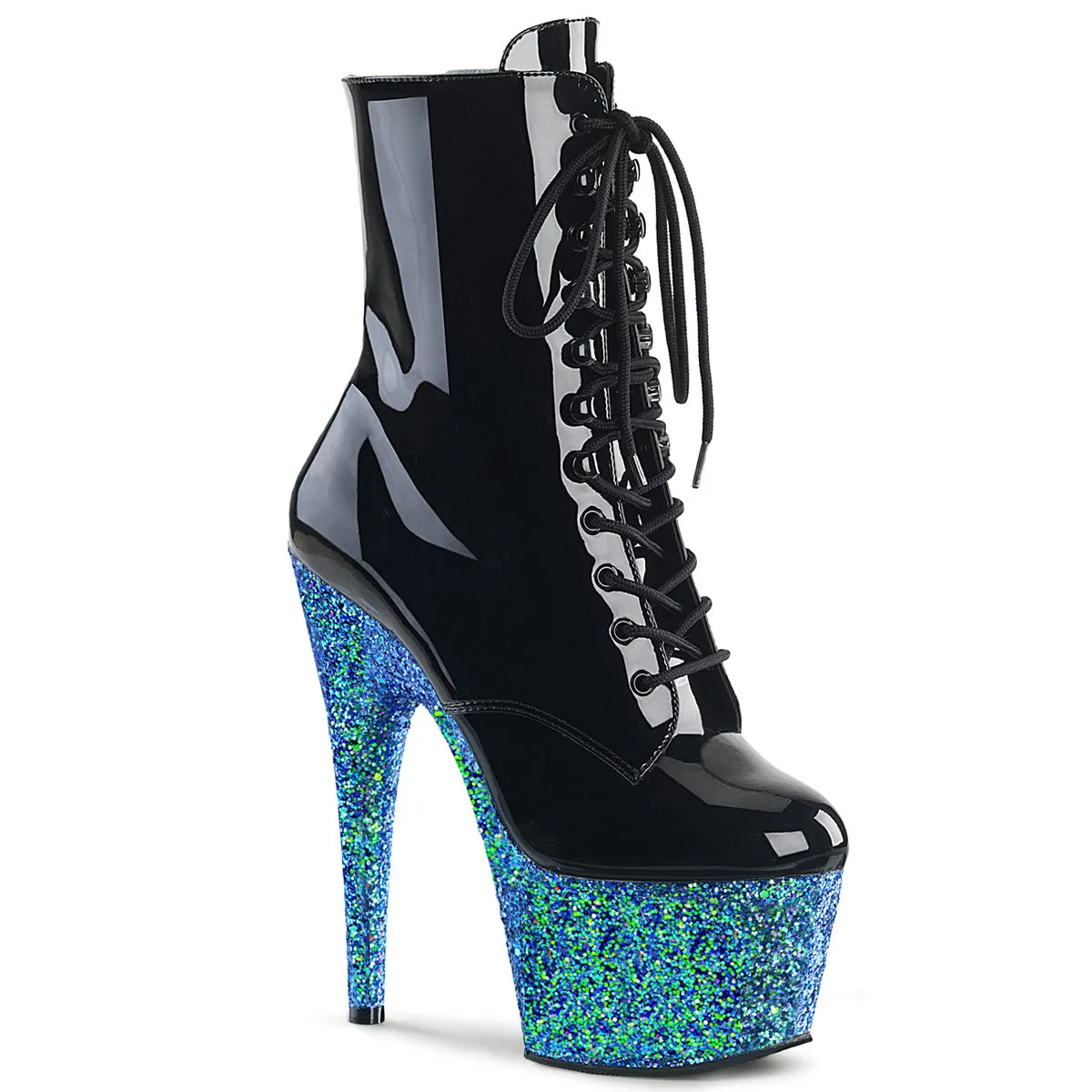 ADORE-1020LG Pleaser Black/Blue Sexy Platform Shoes (Pole Dancing Heels)