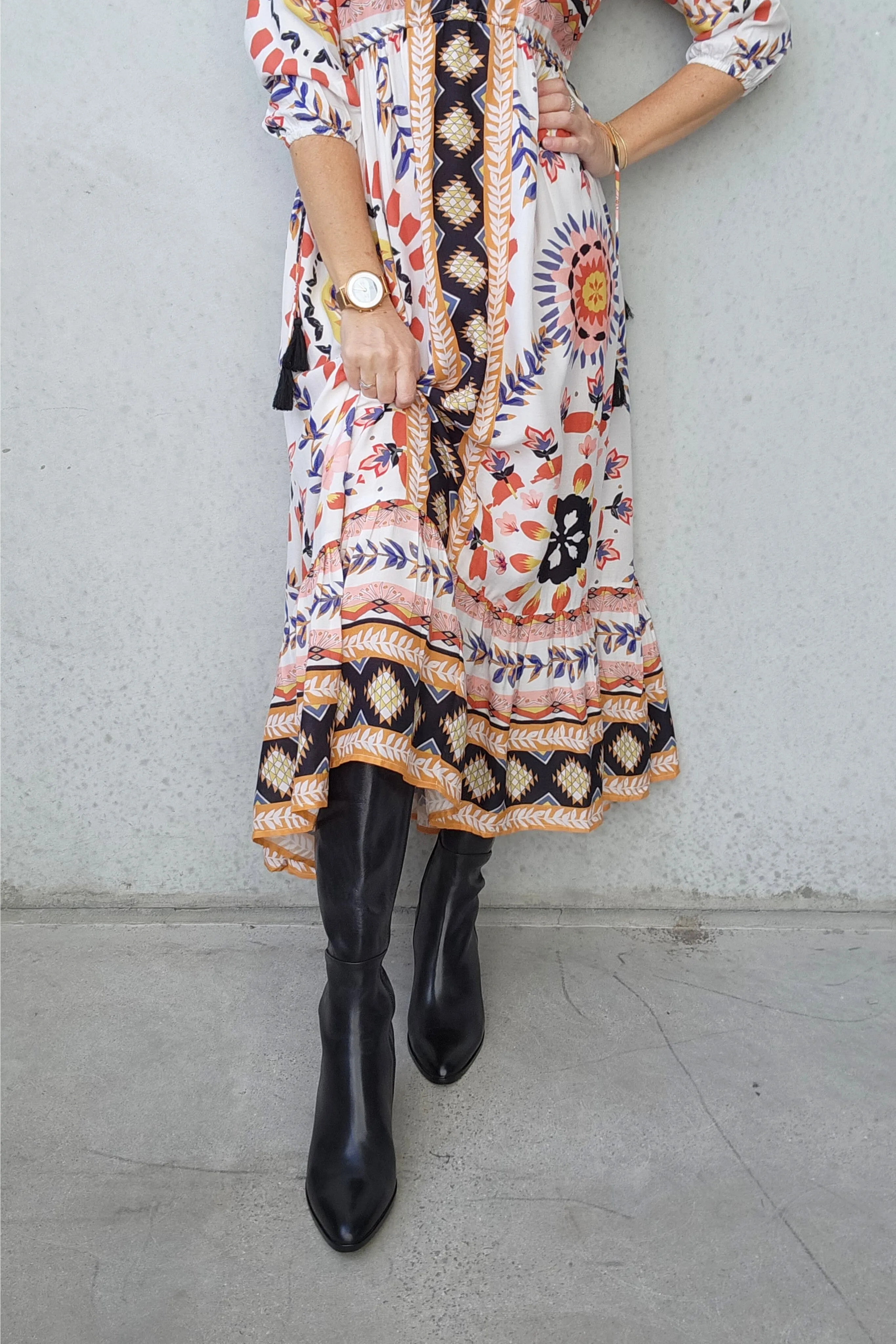 Allouta Knee High Boot - Black