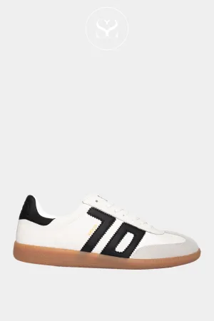 BACK 70 CLOUD BLACK AND WHITE LEATHER TRAINERS