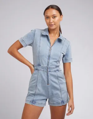 Boston Denim Playsuit Blue