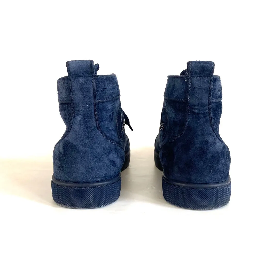 Christian Louboutin Navy Louis Flat Sneakers, , 42
