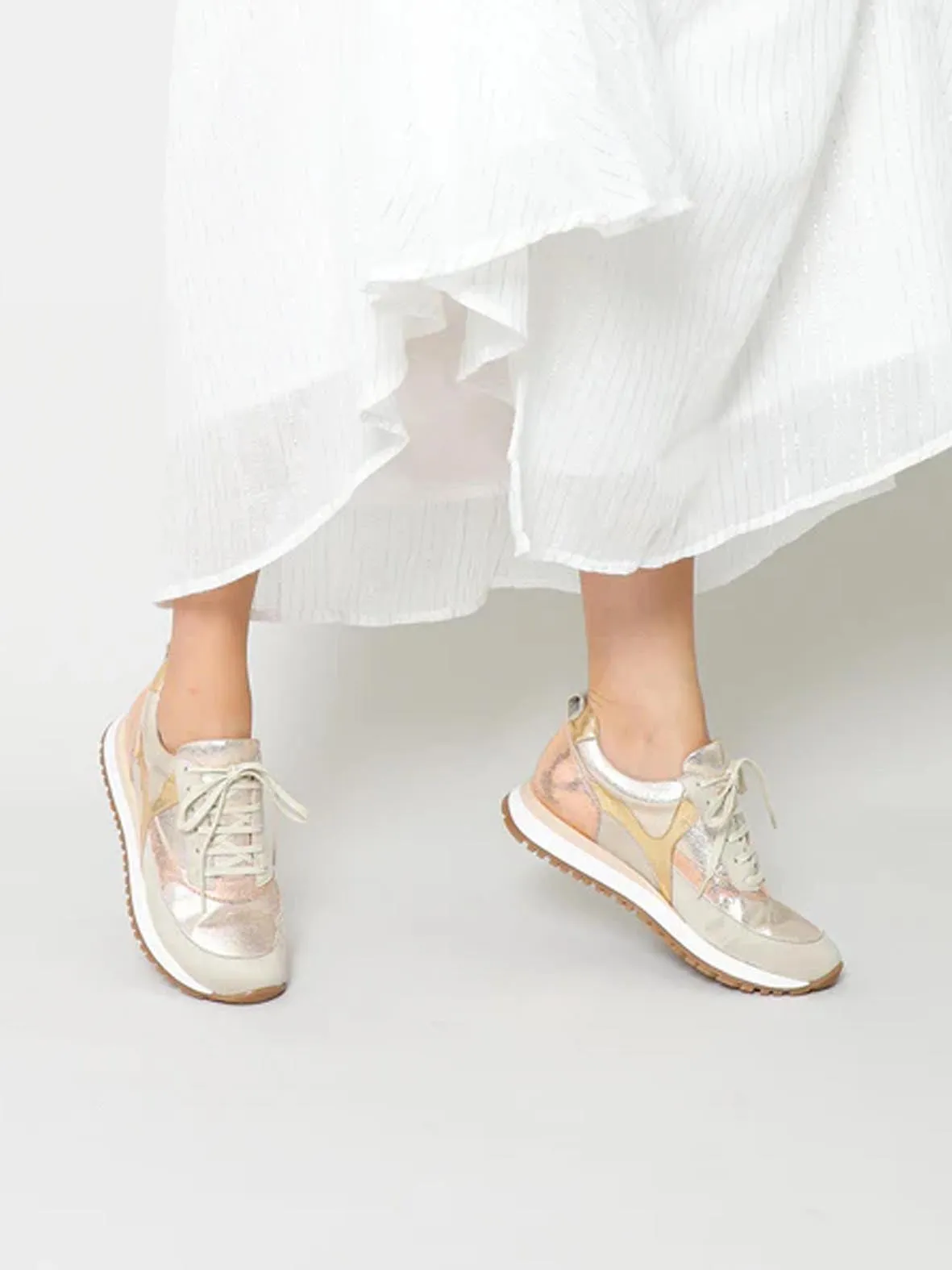 Cinda Vegan Metallic Trainers