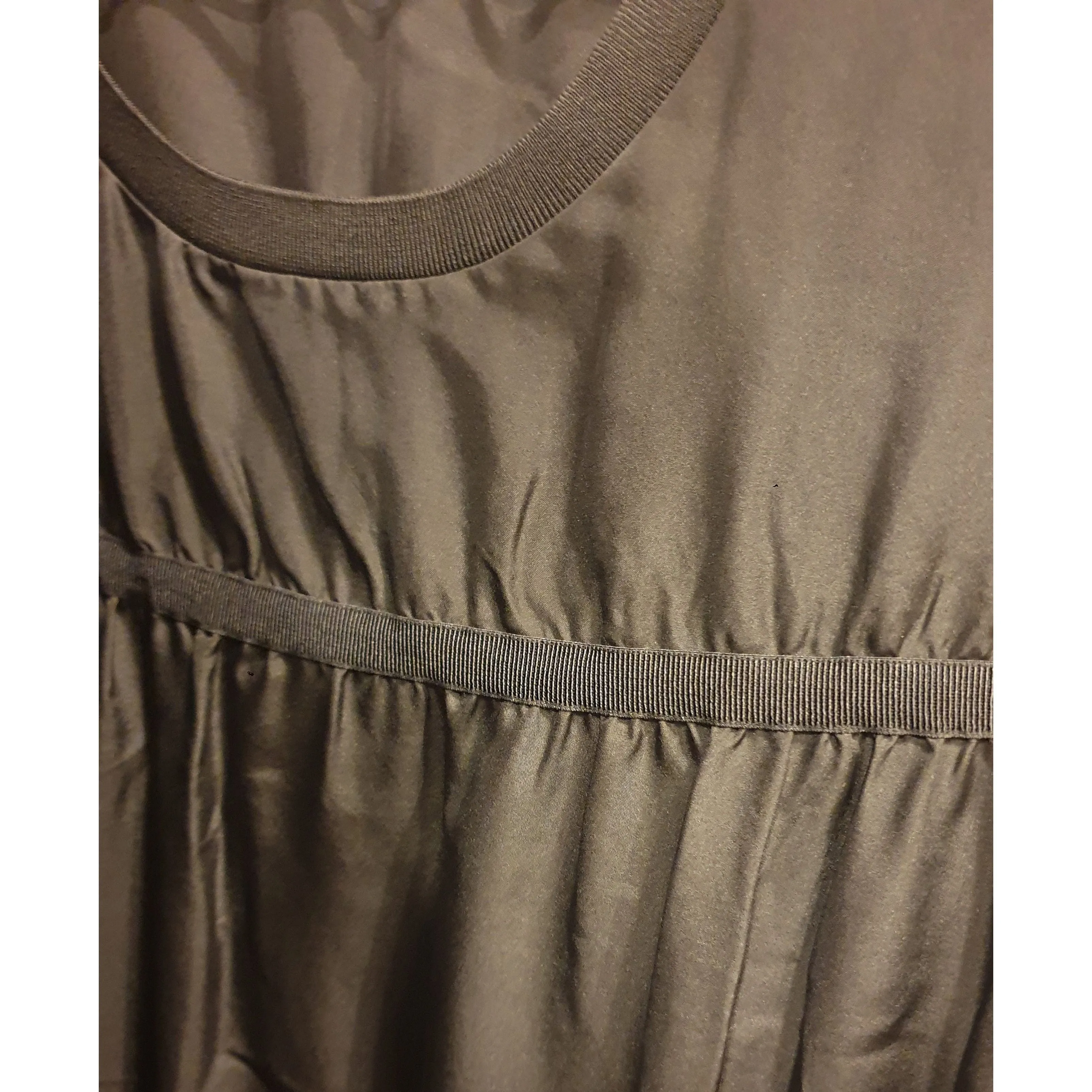 Cos black 100% silk long sleeve dress with bunching detail size S (best fits size 8)