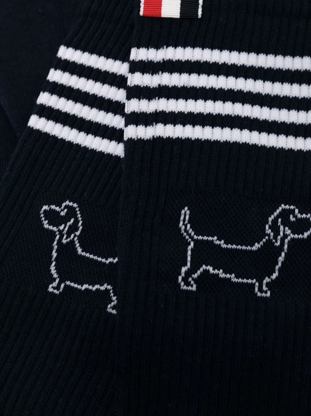 Cotton 4-Bar Hector Socks (Navy)