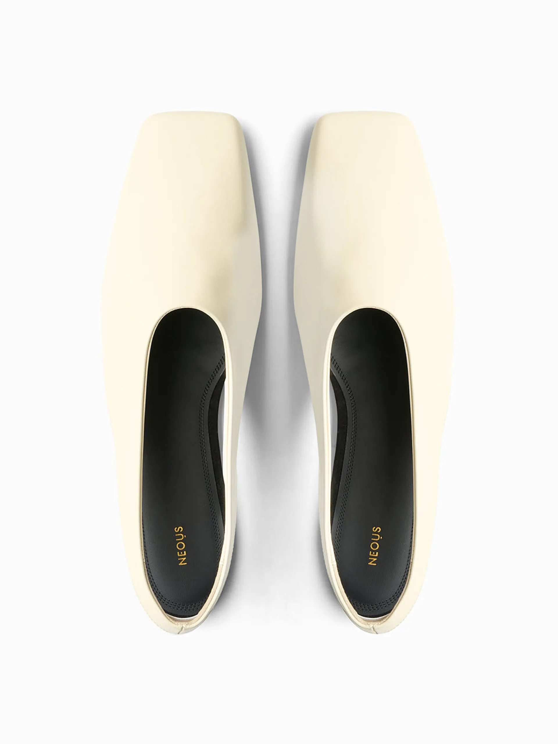 Cream Atlas slingback flats