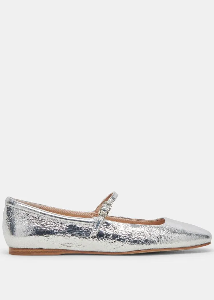 Dolce Vita Reyes Ballet Flat- Silver Distressed ***FINAL SALE***