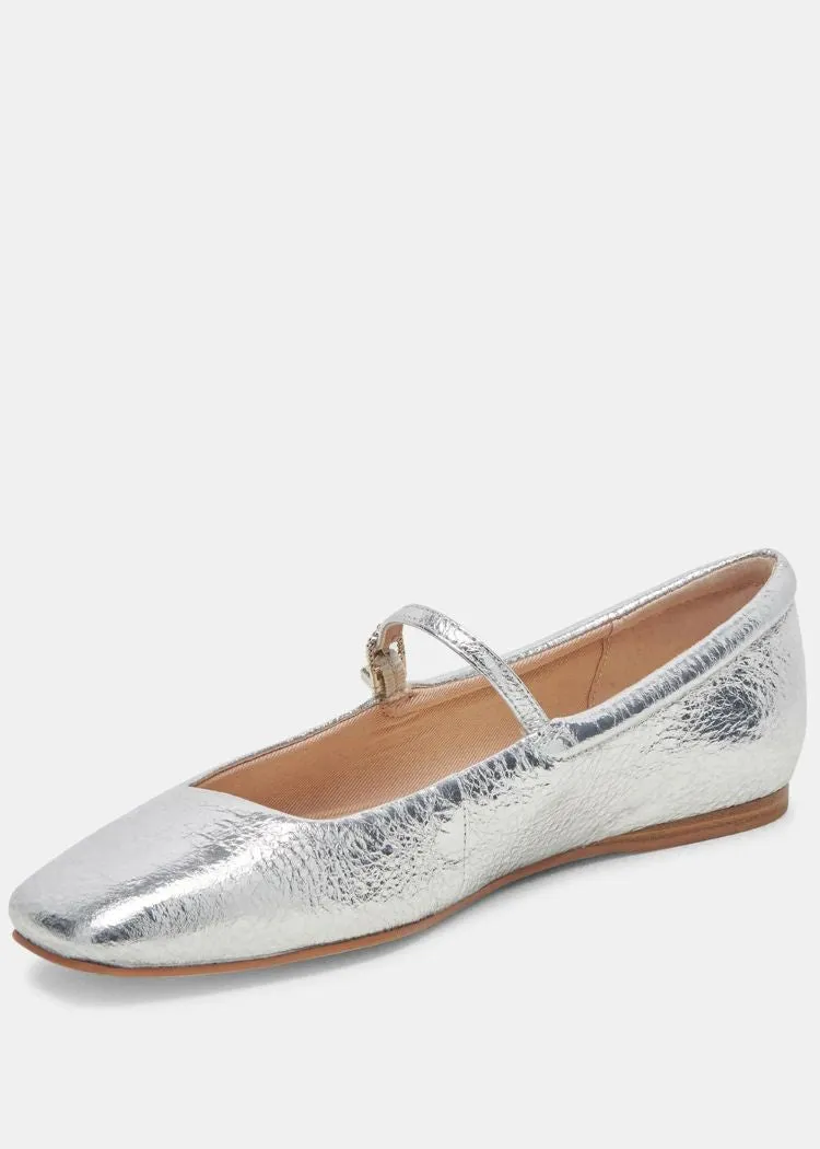 Dolce Vita Reyes Ballet Flat- Silver Distressed ***FINAL SALE***