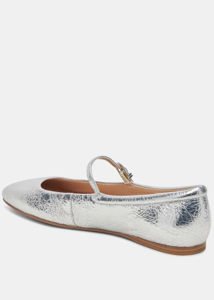 Dolce Vita Reyes Ballet Flat- Silver Distressed ***FINAL SALE***