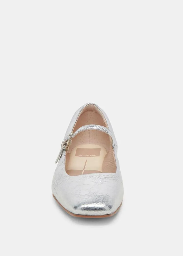 Dolce Vita Reyes Ballet Flat- Silver Distressed ***FINAL SALE***