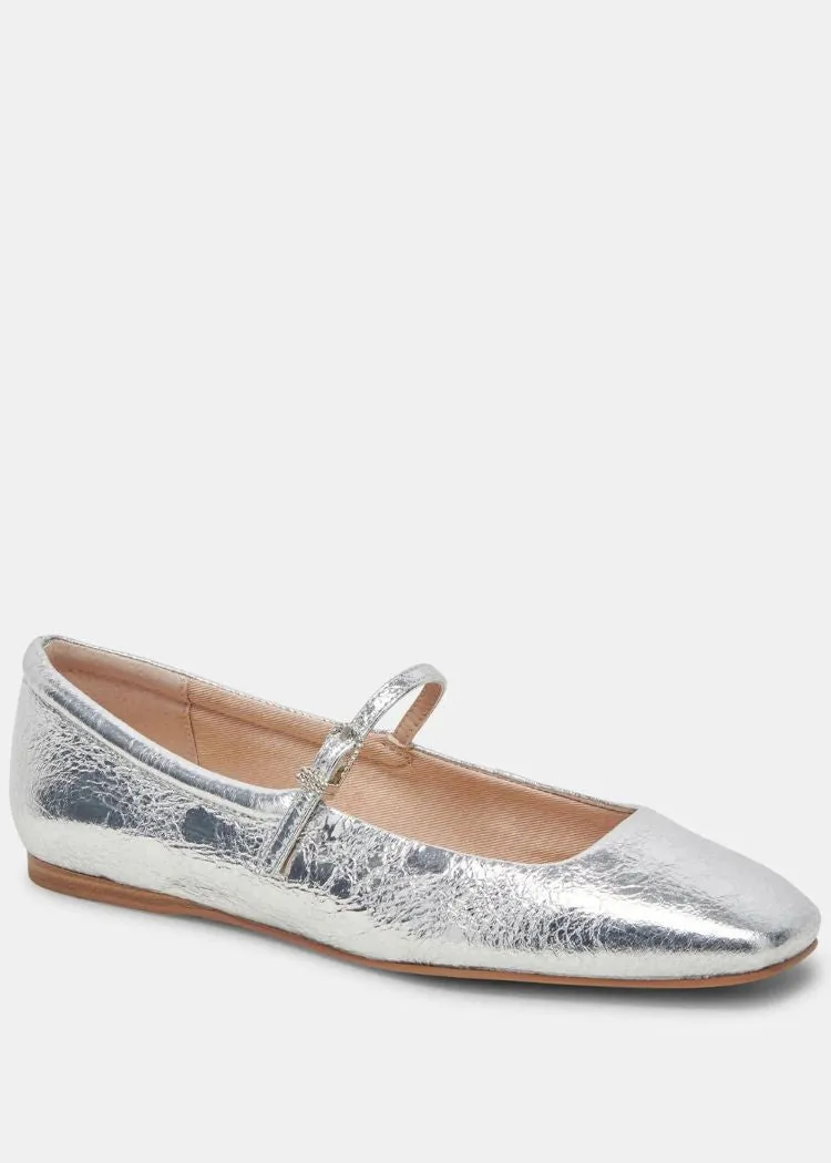 Dolce Vita Reyes Ballet Flat- Silver Distressed ***FINAL SALE***