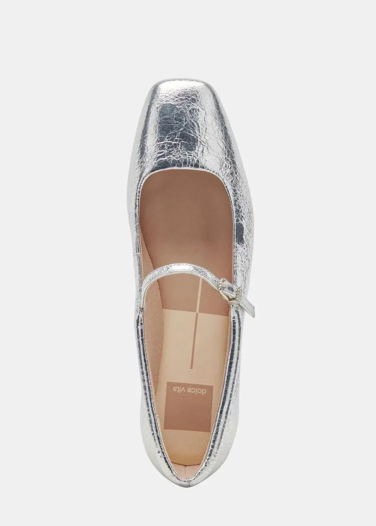 Dolce Vita Reyes Ballet Flat- Silver Distressed ***FINAL SALE***