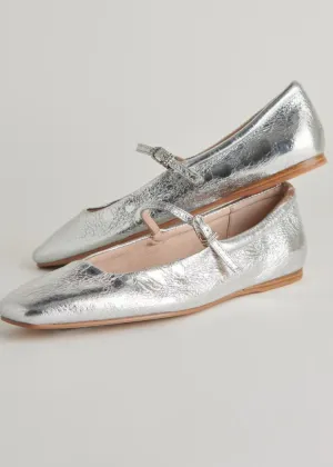 Dolce Vita Reyes Ballet Flat- Silver Distressed ***FINAL SALE***