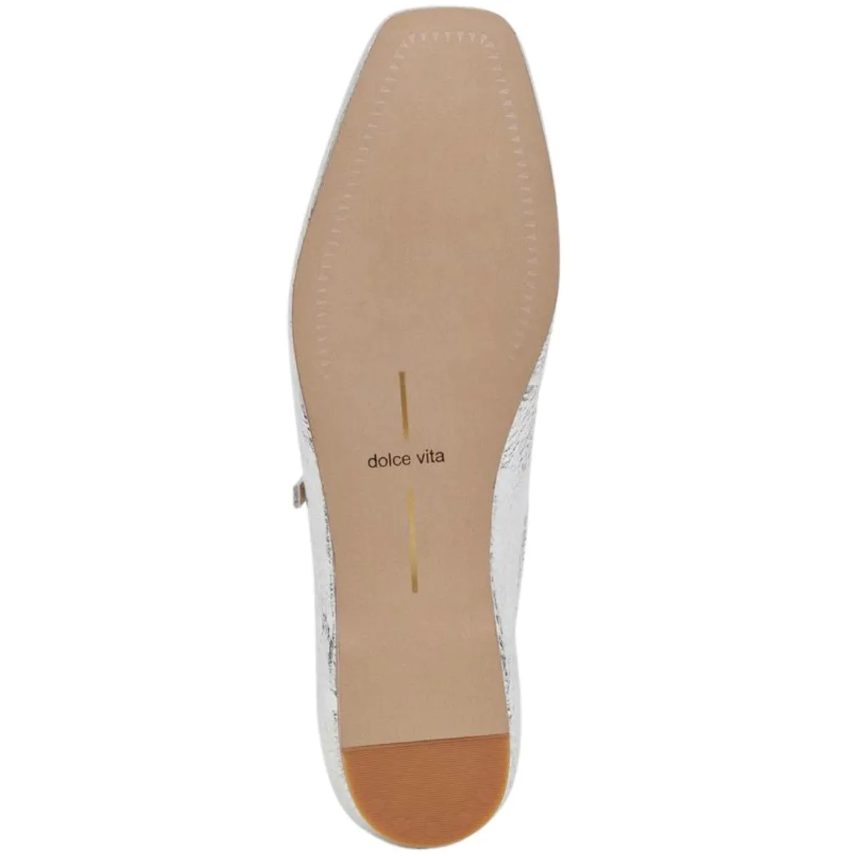 Dolce Vita Women's Reyes Ballet Flats Silver Distressed Leather