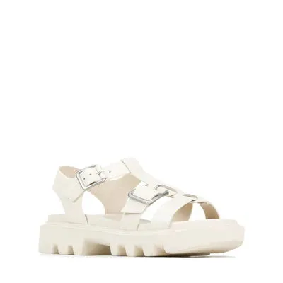 EOS Flic Leather Sandal - Bone