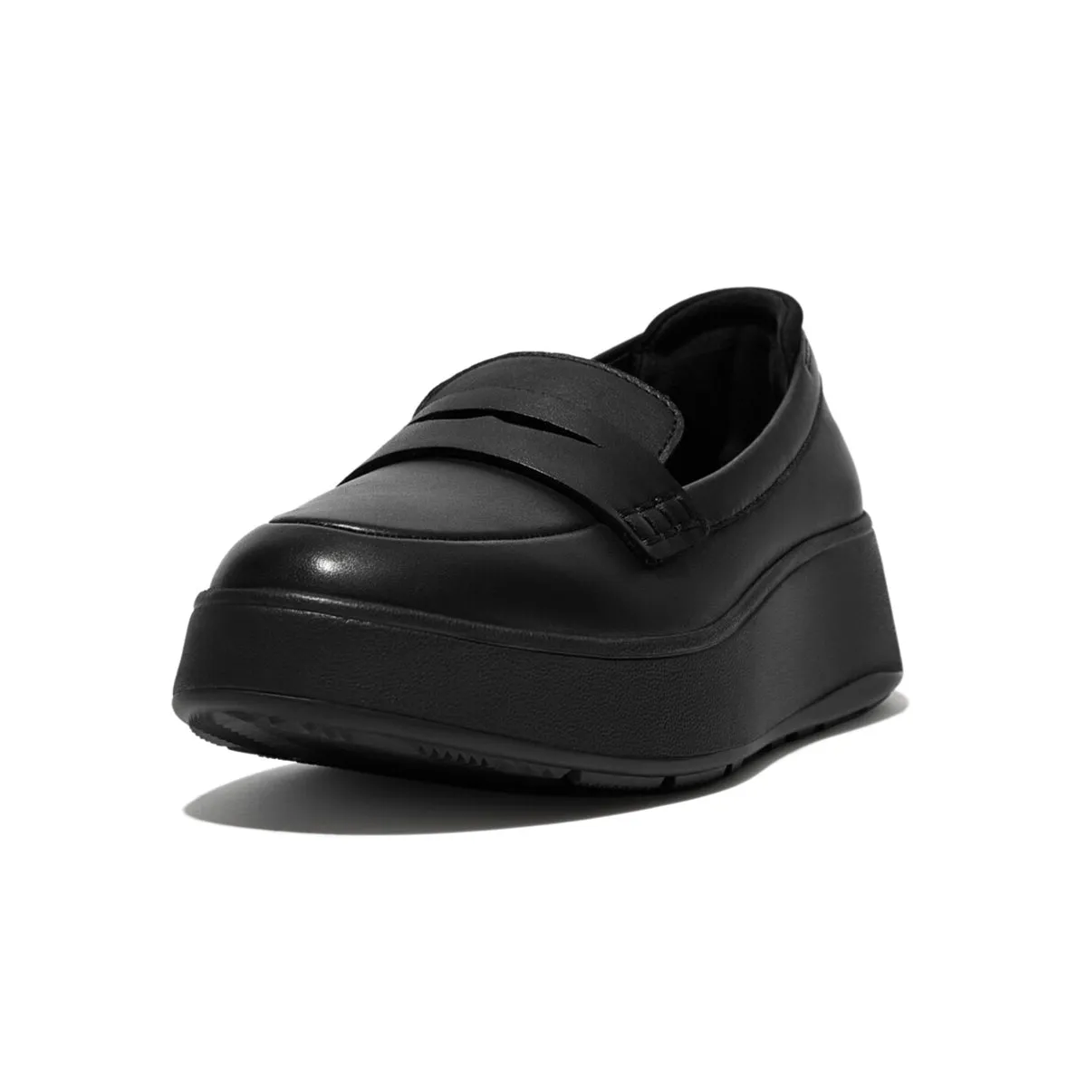 F-MODE Leather Flatform Penny Loafers