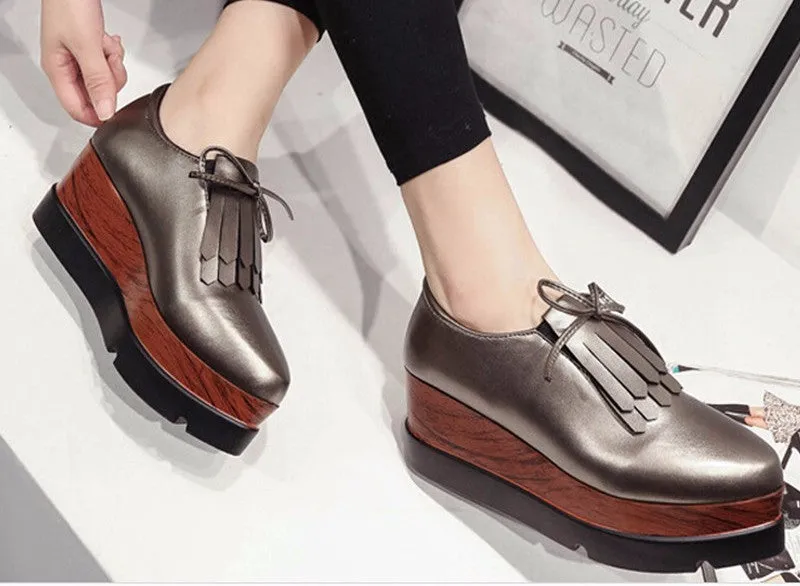 Fashion British Style Women's Platform Flats