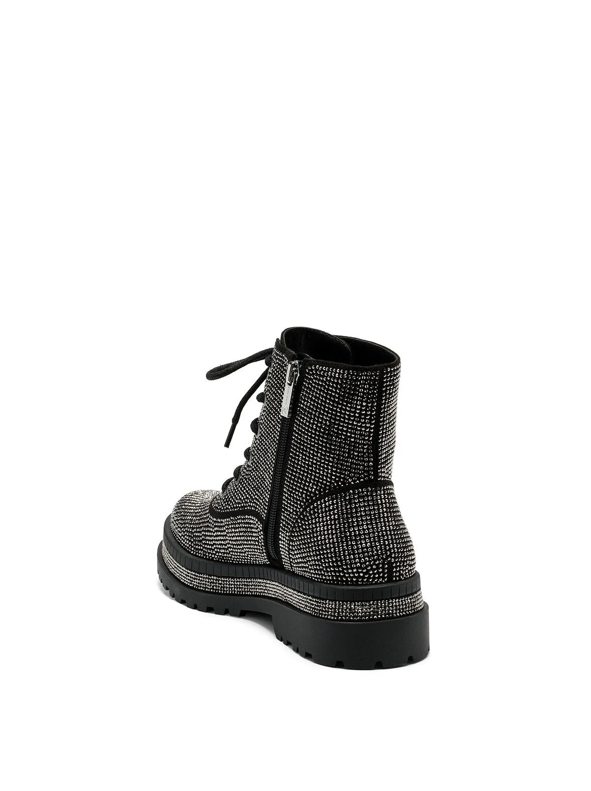 Jessica Simpson Enita2 Lace-Up Lug Sole Round-toe Platform Combat Boots Black