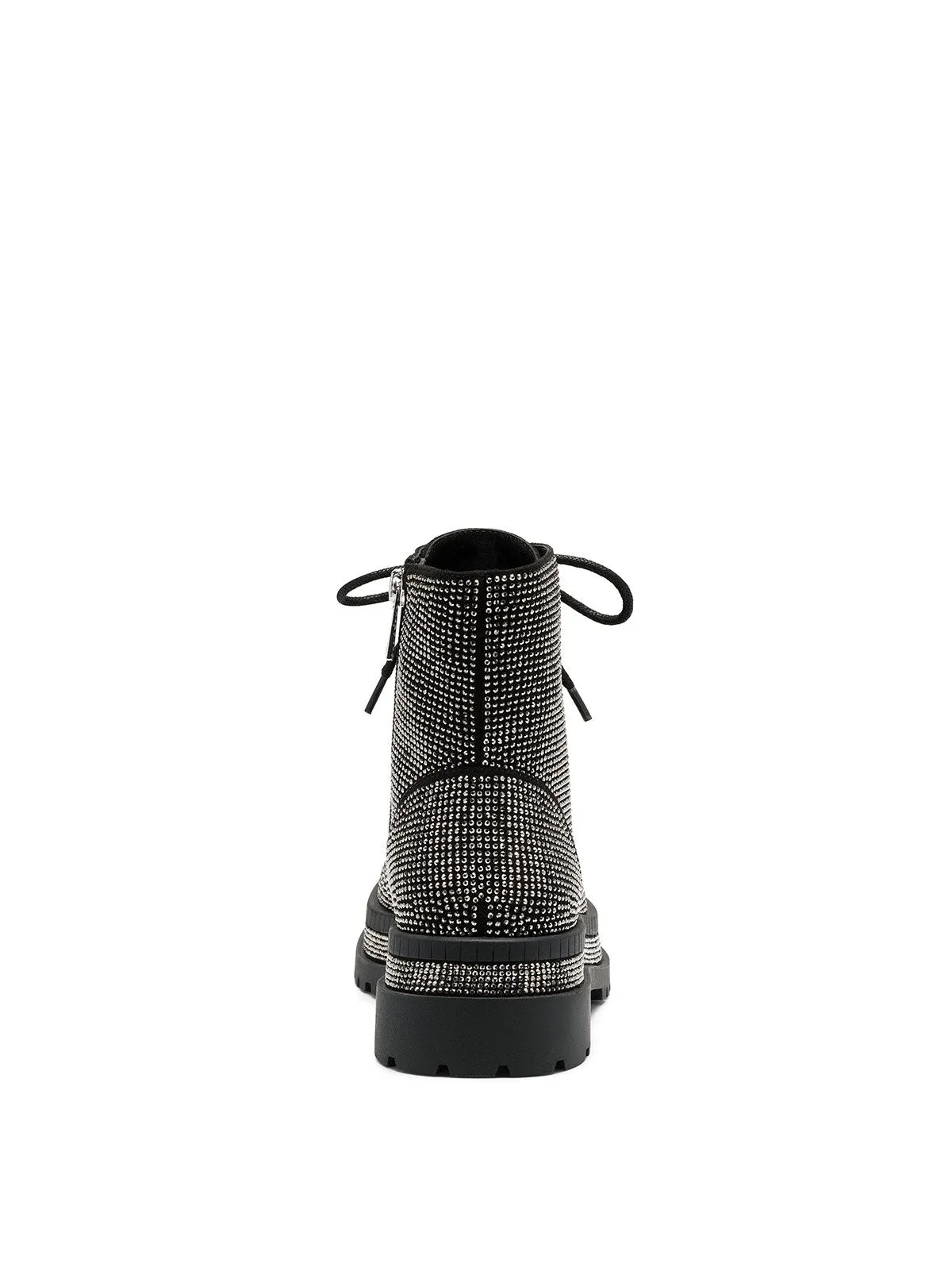 Jessica Simpson Enita2 Lace-Up Lug Sole Round-toe Platform Combat Boots Black