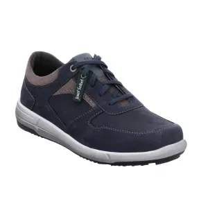 Josef Seibel Men's Enrico 01 Leather  Casual Shoes Trainers Indigo Blue