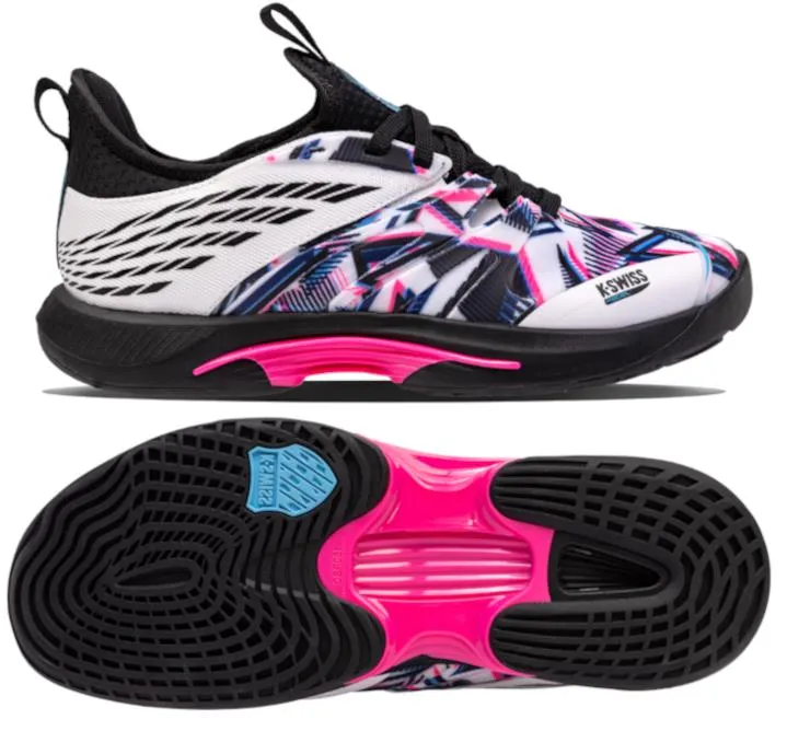 K-Swiss Speedtrac Padel Shoes - White / Black / Neon Pink