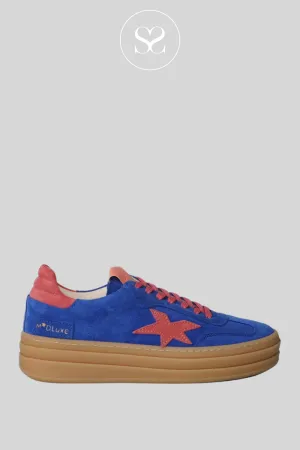 MELINE COBALT BLUE SUEDE - PLATFORM TRAINERS
