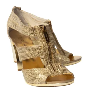 Michael Kors Berkley T Strap Zip Front Sandals