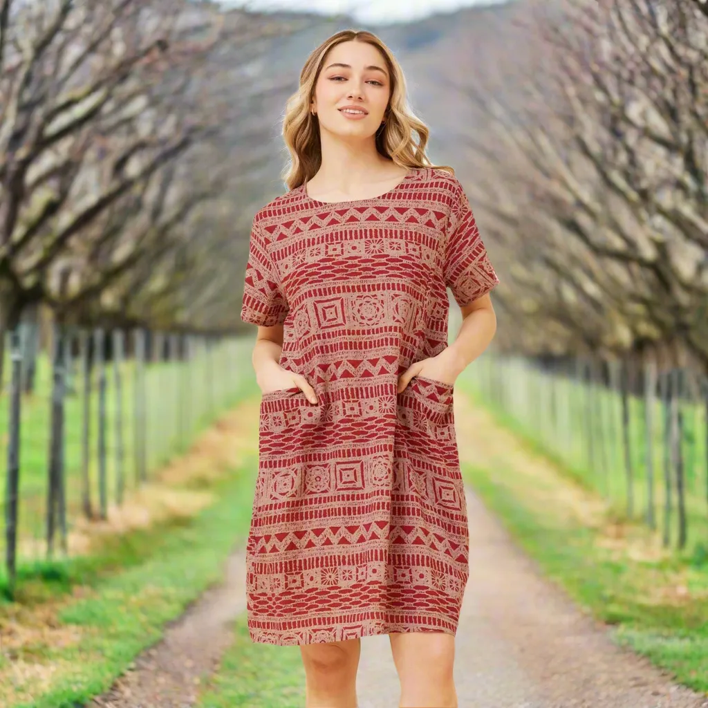 Printed Dress with Pockets