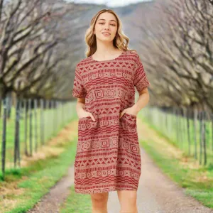Printed Dress with Pockets