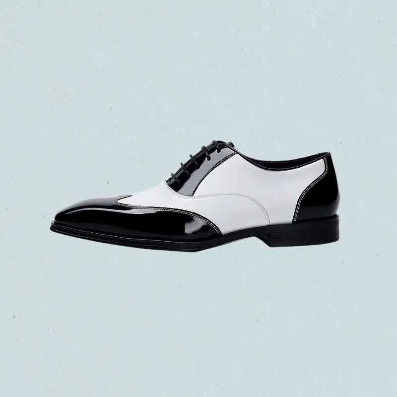 Quill & Noir Oxford Dress Shoes for Men – Black Leather Business Formal Shoes