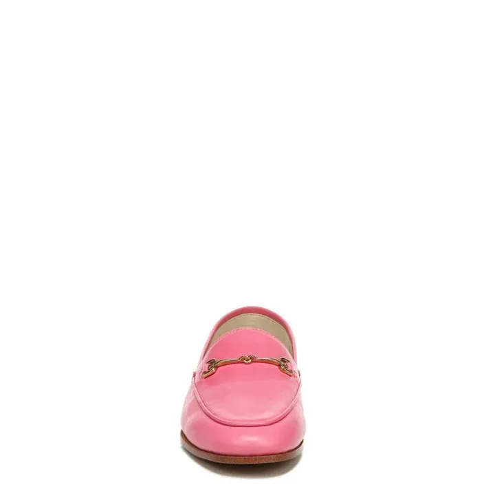 Sam Edelman Loraine Carmine Rose Almond Toe Slip On Stacked Heel Fashion Loafers