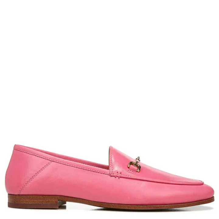 Sam Edelman Loraine Carmine Rose Almond Toe Slip On Stacked Heel Fashion Loafers