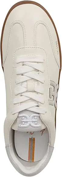Sam Edelman Tenny Optic White Lace Up Rounded Toe Low Top Fashion Sneakers