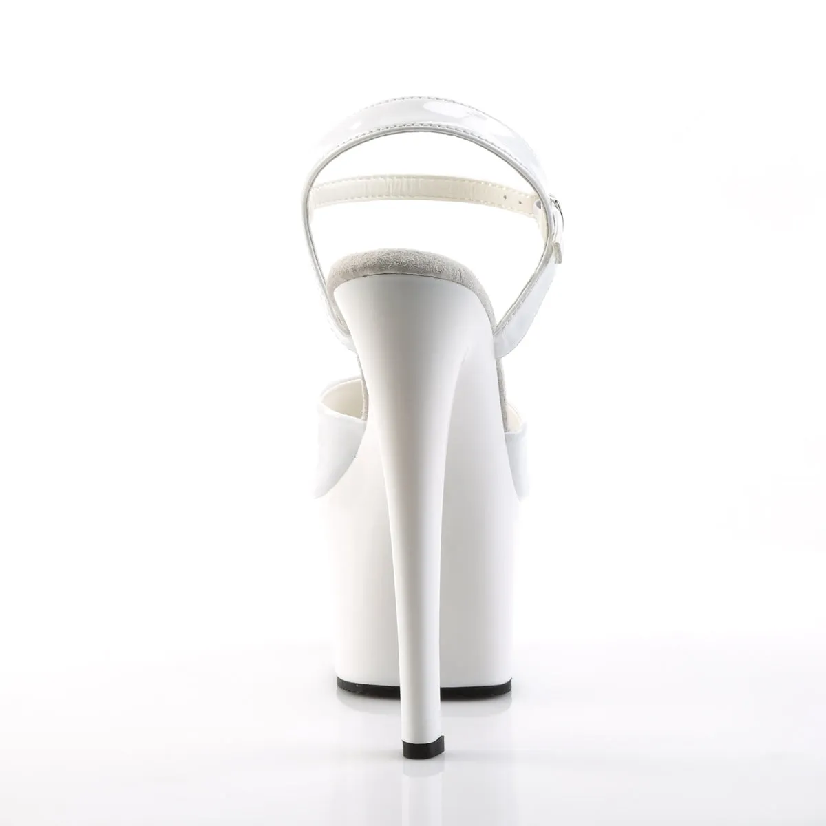 SKY-309 Pleasers 7" Heel White Patent Pole Dancer Platform Shoes