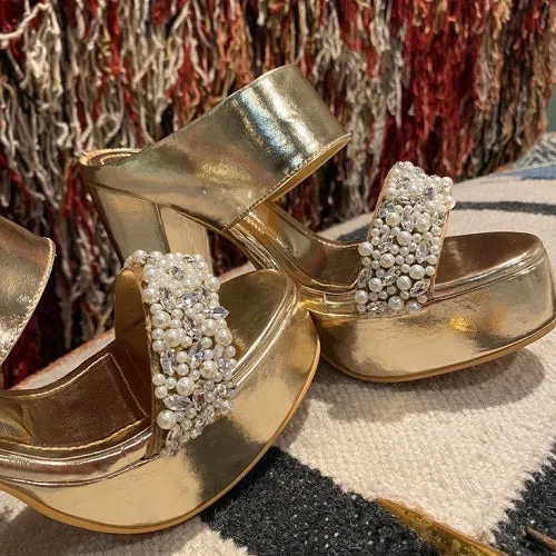 Sparkly Gold (Pearl stones Metallic GOLD Customised Blocks )