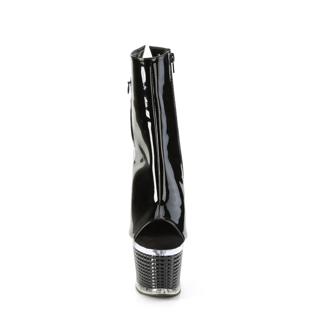 SPECTATOR-1018 Pleaser Black Patent Sexy Platform Shoes (Pole Dancing Heels)