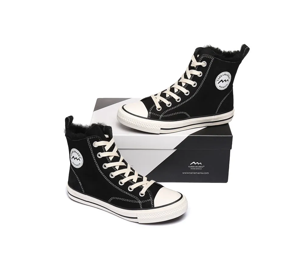 TARRAMARRA® Women Sheepskin Wool High Top Sneakers Viola