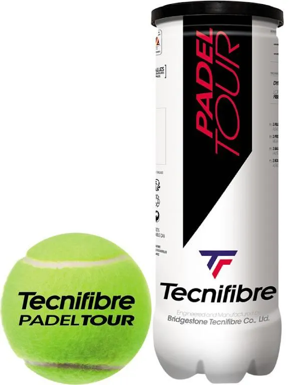Tecnifibre Padel Tour Padel Balls - 3 Ball Tube
