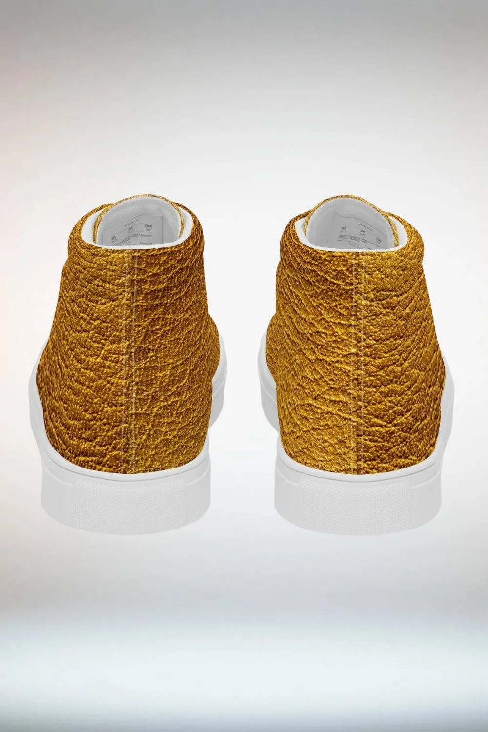 TGC Boutique Gold High Top Canvas Shoes