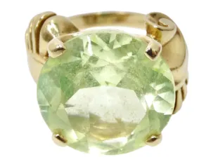 Tourmaline & 14k Gold Solitare Ring