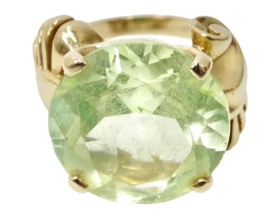 Tourmaline & 14k Gold Solitare Ring