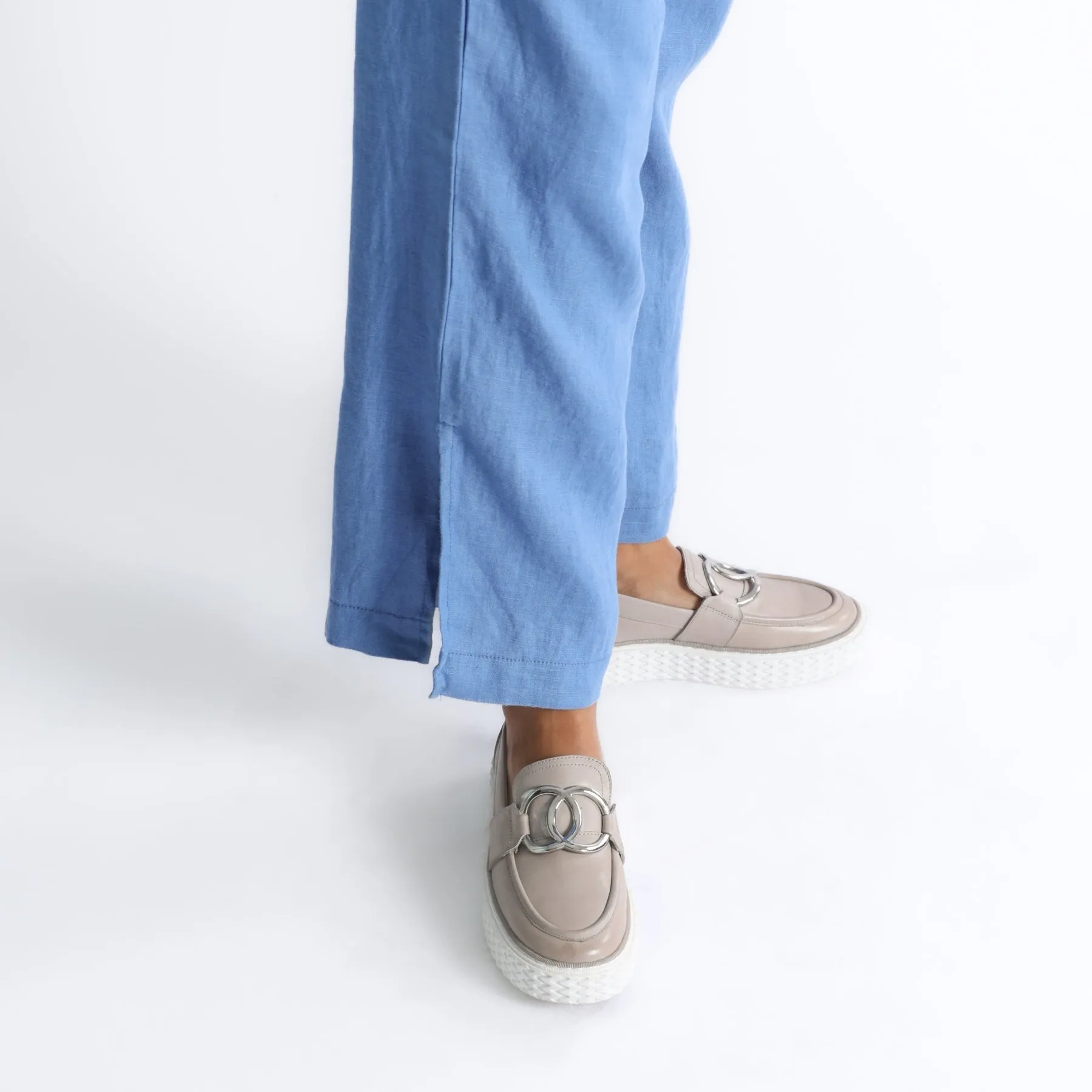 TRINA LEATHER LOAFER SNEAKERS