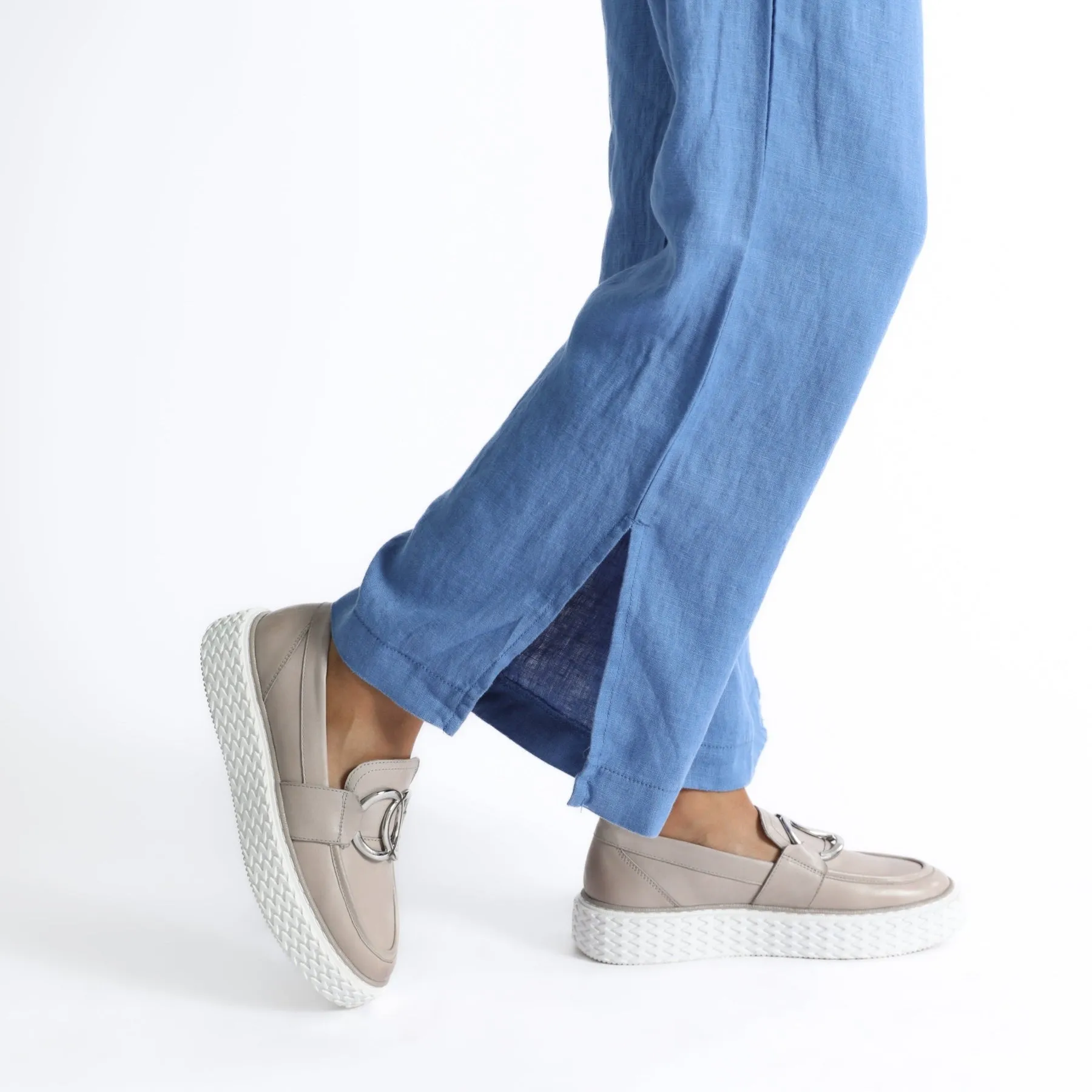 TRINA LEATHER LOAFER SNEAKERS