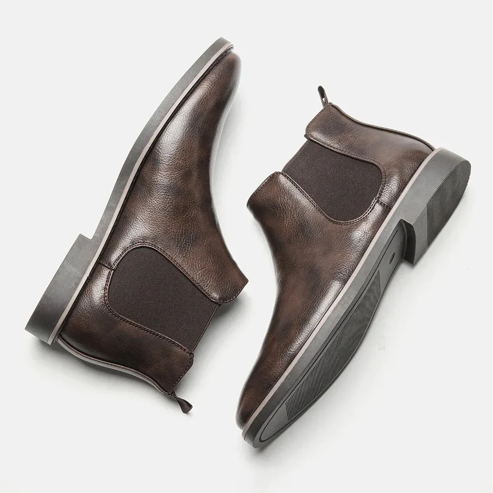 West Louis Brand Designer Comfortable Leather Chelsea Boots