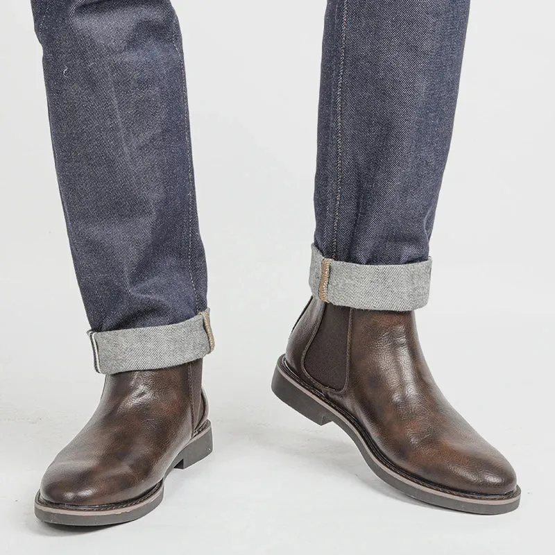 West Louis Brand Designer Comfortable Leather Chelsea Boots