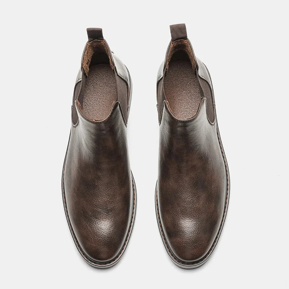 West Louis Brand Designer Comfortable Leather Chelsea Boots