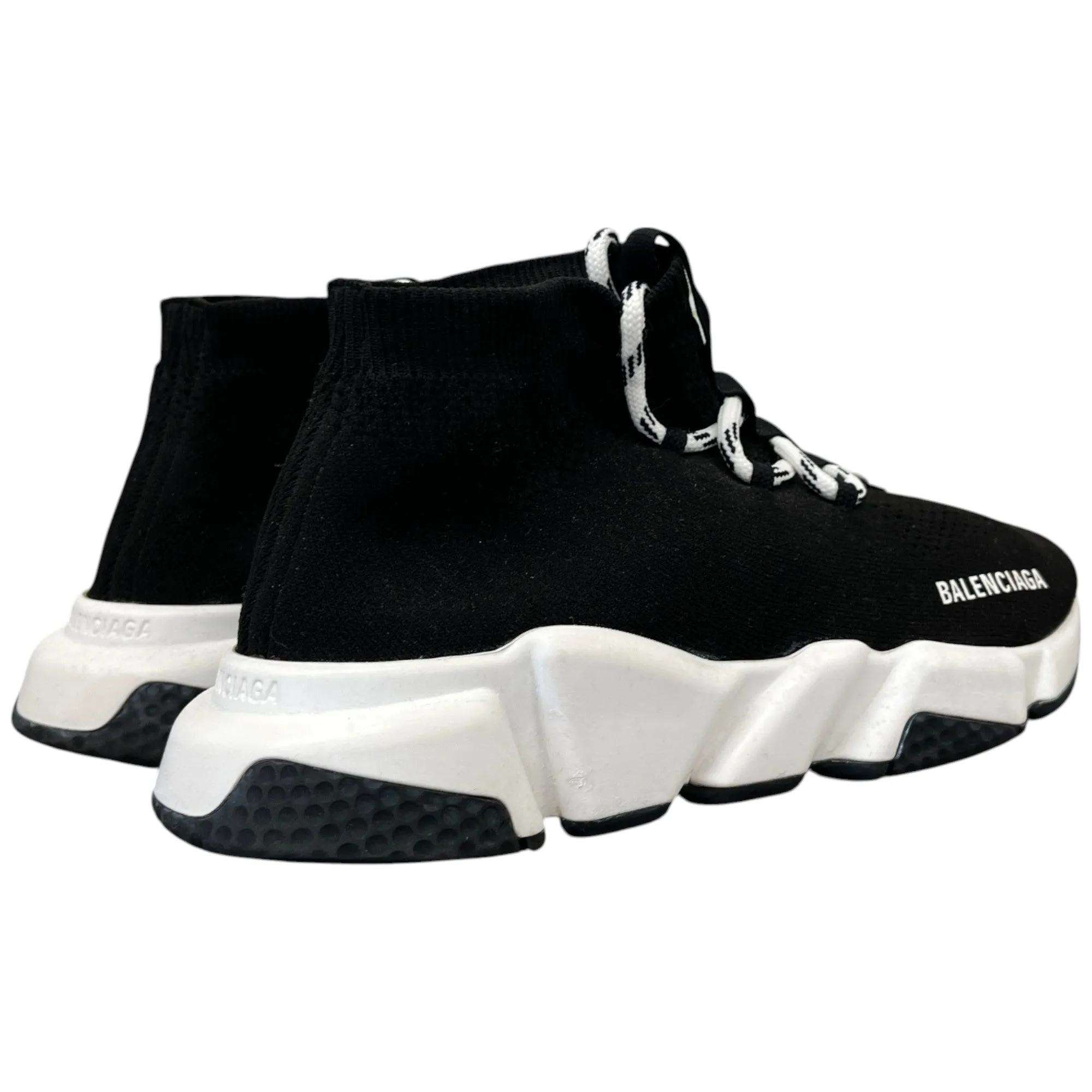 Women's Lace Up Speed Socks High Trainers Black Size EU 39 / UK 6