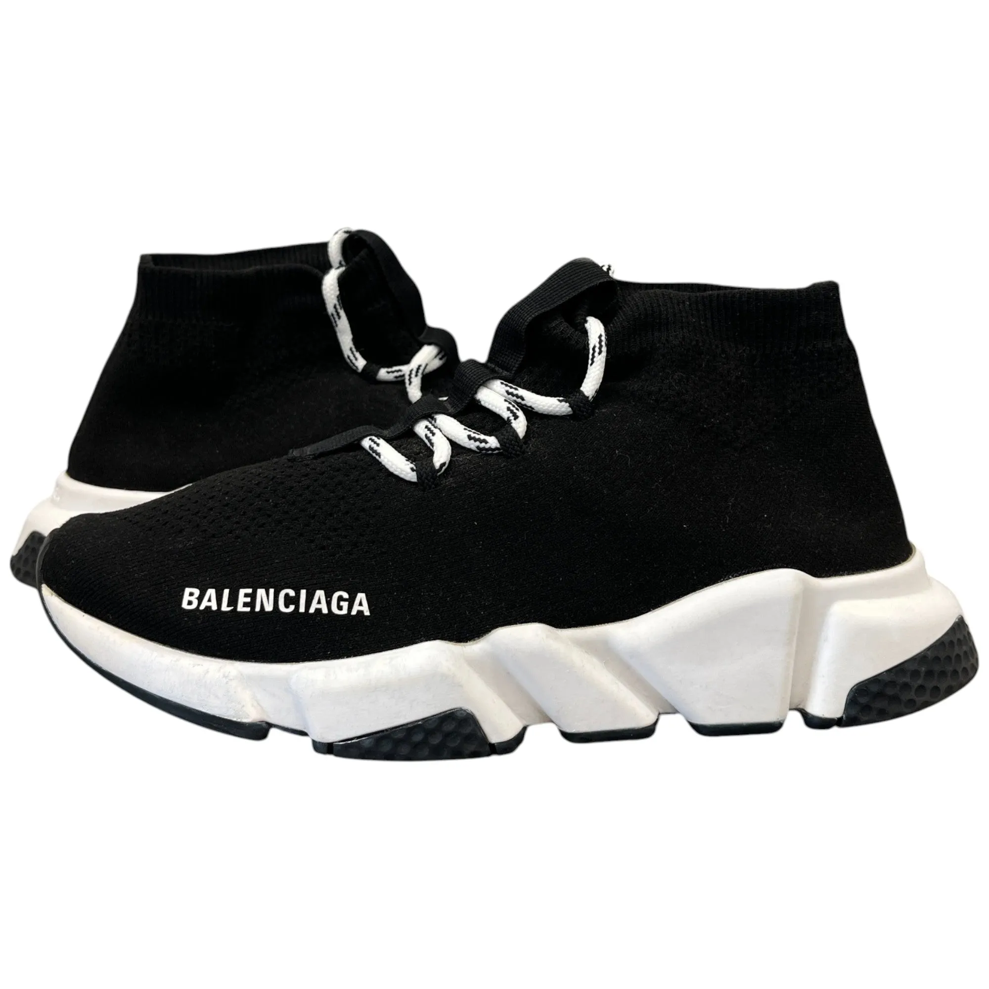 Women's Lace Up Speed Socks High Trainers Black Size EU 39 / UK 6